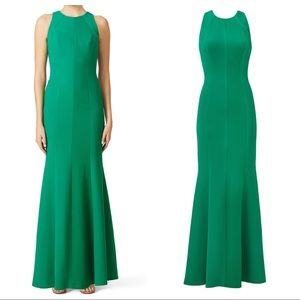 Emerald Crepe Carmen Marc Valvo Gown